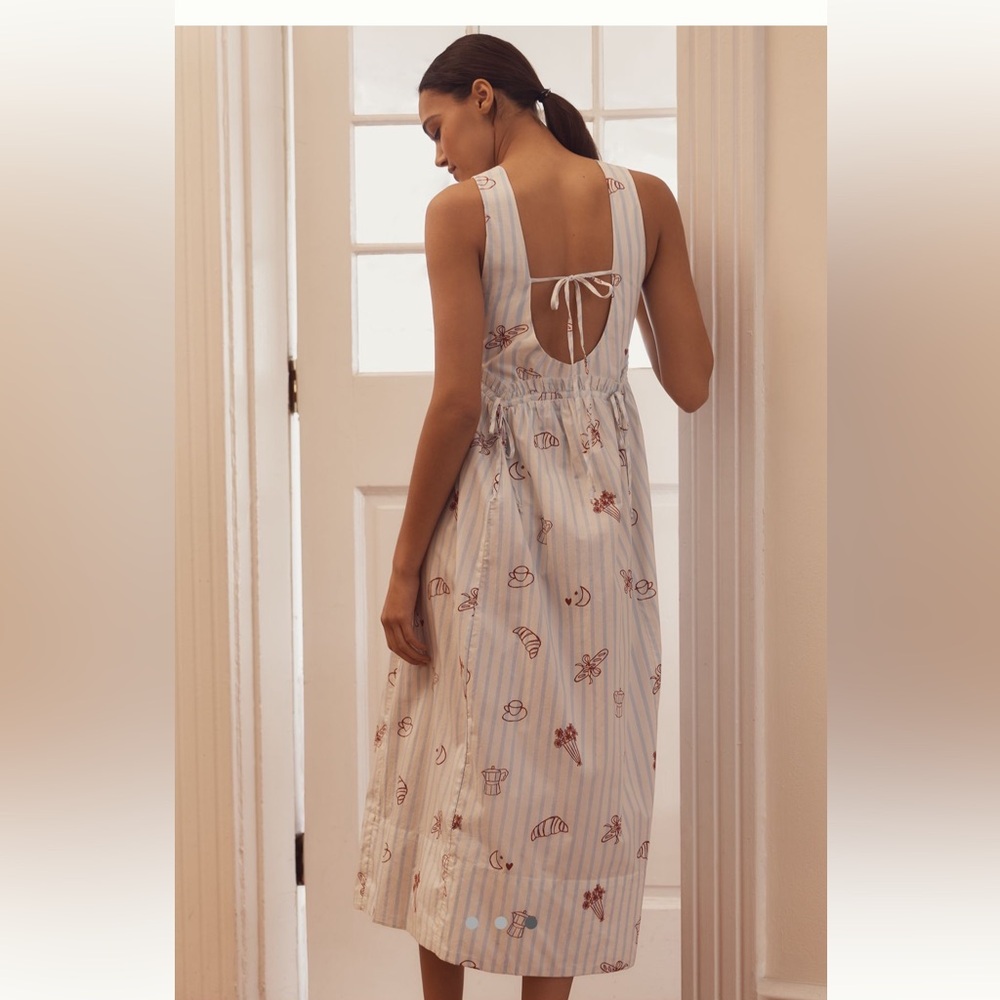 Anthropologie Duende Studio Cotton Nap Midi Dress - Picture 3 of 11